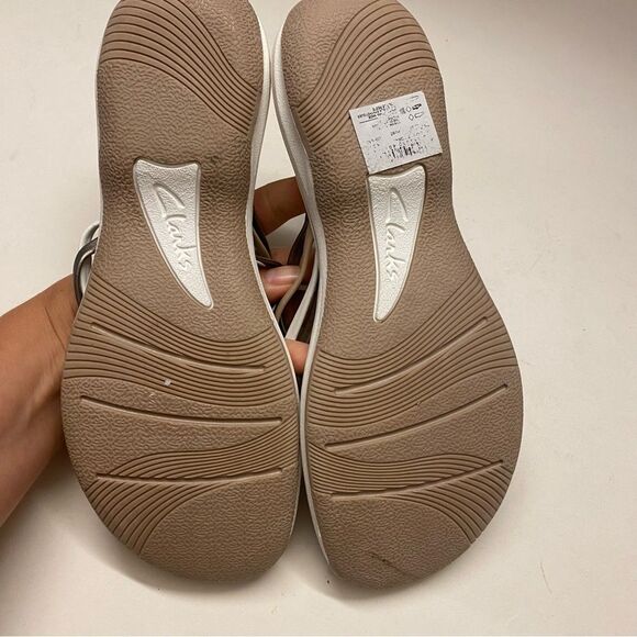 Clarks cloudsteppers comfort slip on sandal flip-flops Breeze Coral 9 NEW - Picture 5 of 6